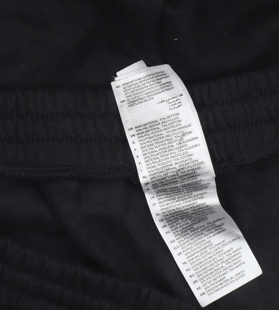 Adidas Men's Black Jogger Sweatpants M Cotton Blend Fleece