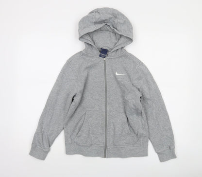 Boys UK Size 10-12 Years Nike Grey Full Zip Hoodie