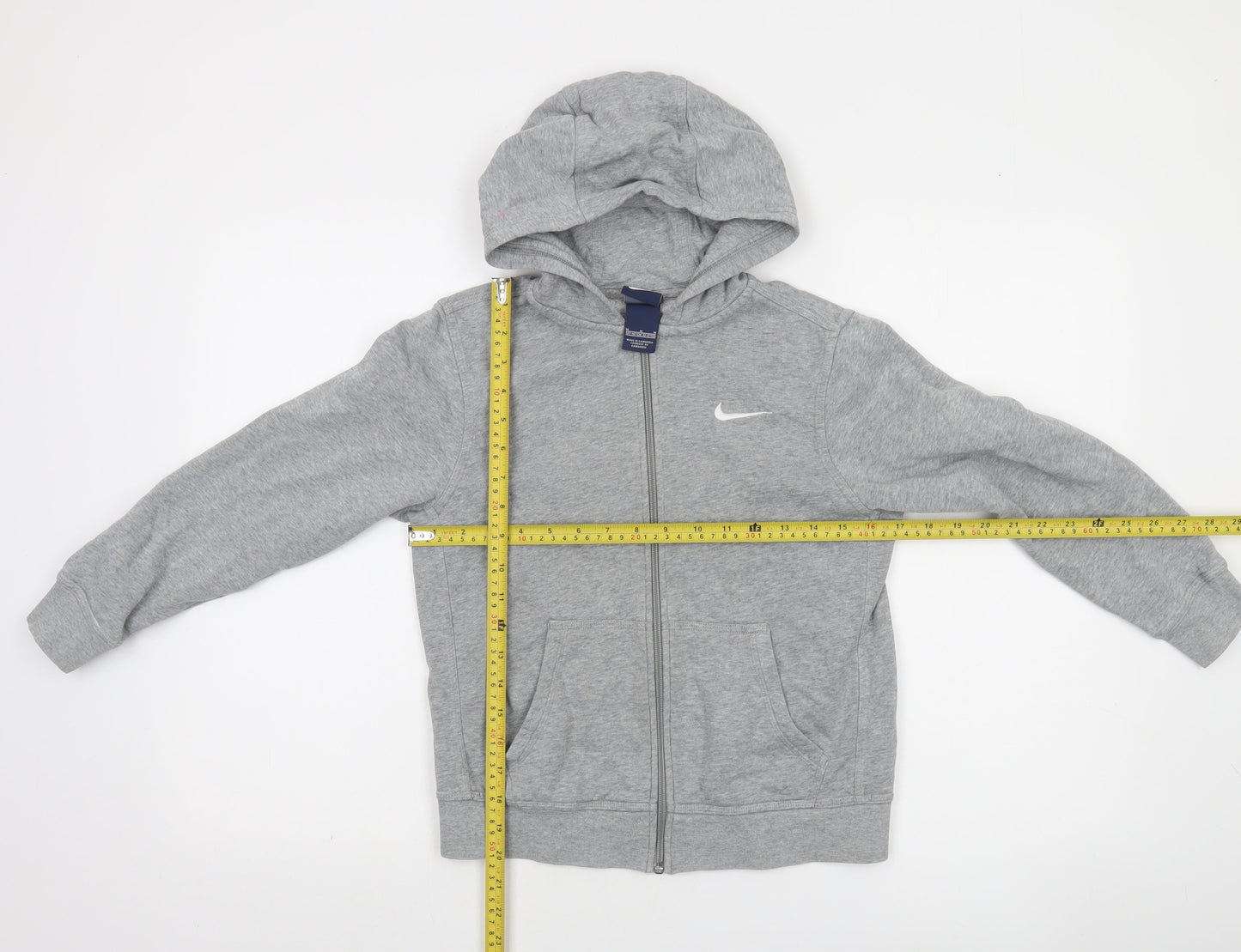 Boys UK Size 10-12 Years Nike Grey Full Zip Hoodie
