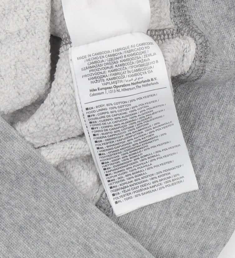 Boys UK Size 10-12 Years Nike Grey Full Zip Hoodie