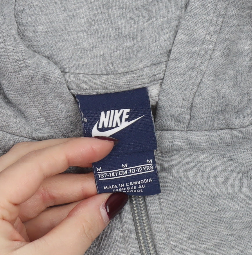 Boys UK Size 10-12 Years Nike Grey Full Zip Hoodie
