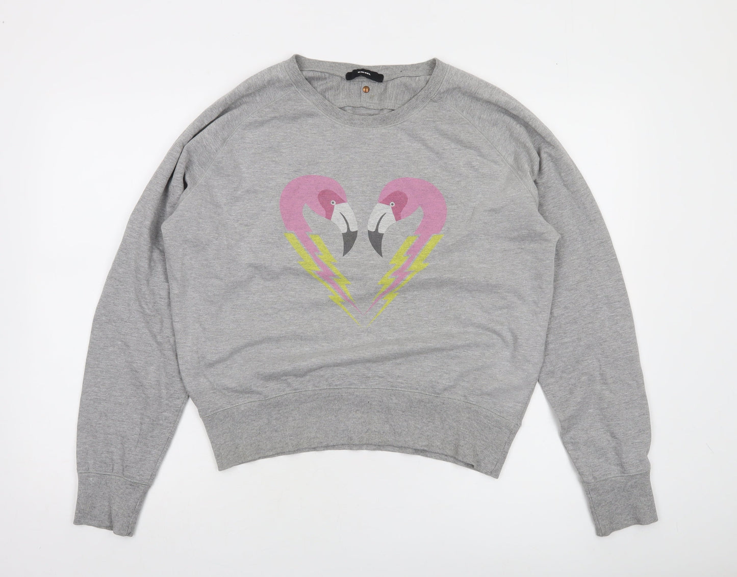 Womens UK Size S Diesel Grey Pullover Sweatshirt
