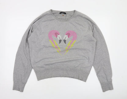 Womens UK Size S Diesel Grey Pullover Sweatshirt