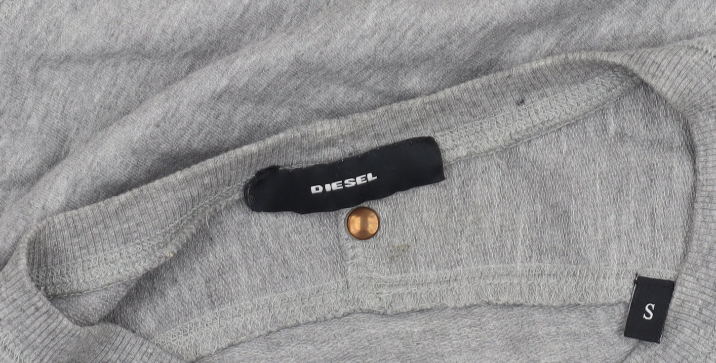 Womens UK Size S Diesel Grey Pullover Sweatshirt