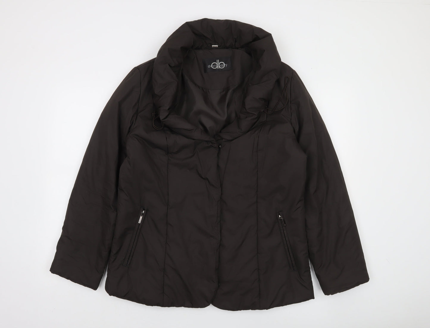 David Barry Womens Brown Size 12 Puffer Jacket Winter Coat