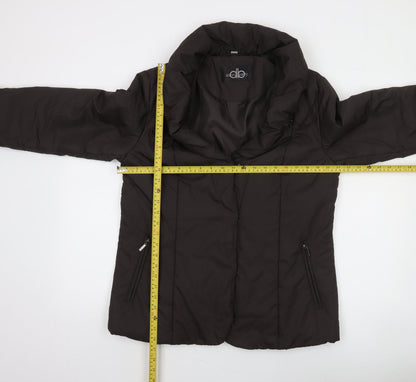 David Barry Womens Brown Size 12 Puffer Jacket Winter Coat