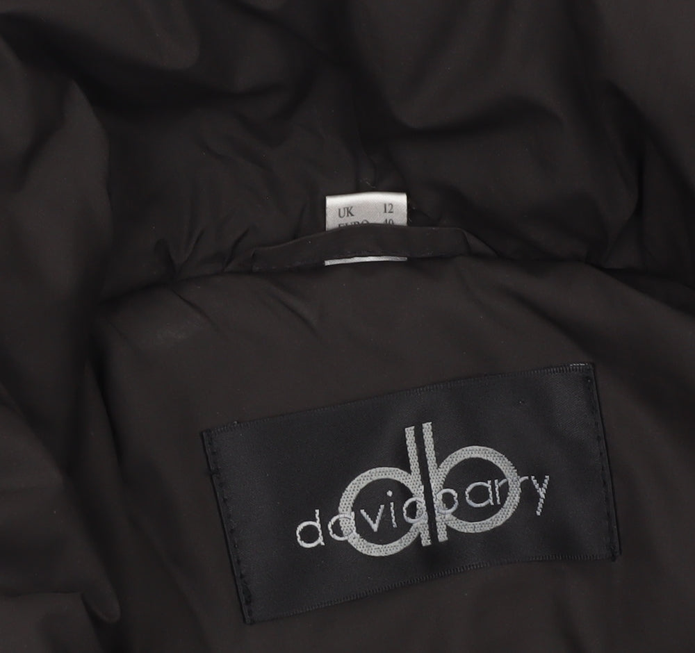 David Barry Womens Brown Size 12 Puffer Jacket Winter Coat
