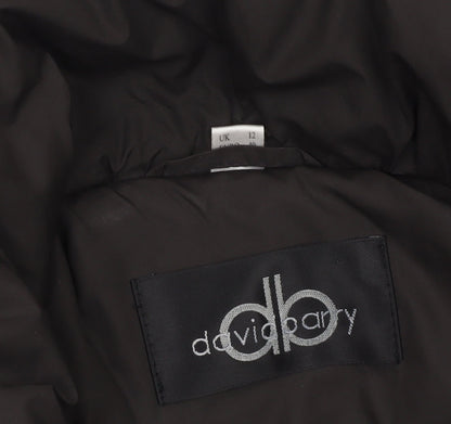 David Barry Womens Brown Size 12 Puffer Jacket Winter Coat