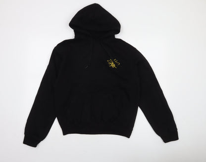 B&C Collection Unisex Black Small Pullover Hoodie with Bee Embroidery