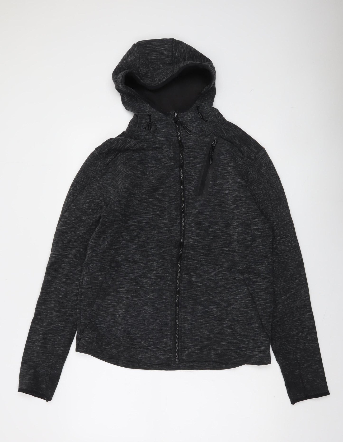 Mens UK Size M Champion Black Full Zip Hoodie