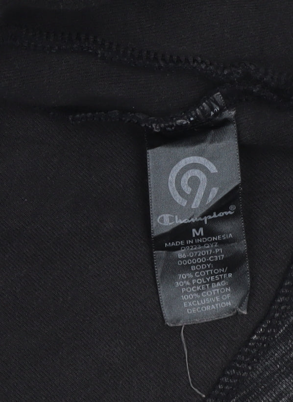 Mens UK Size M Champion Black Full Zip Hoodie