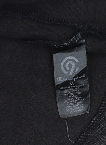 Mens UK Size M Champion Black Full Zip Hoodie