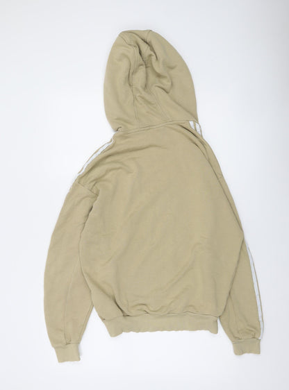 Adidas Women Beige Pullover Hoodie Size 12 Cotton Blend