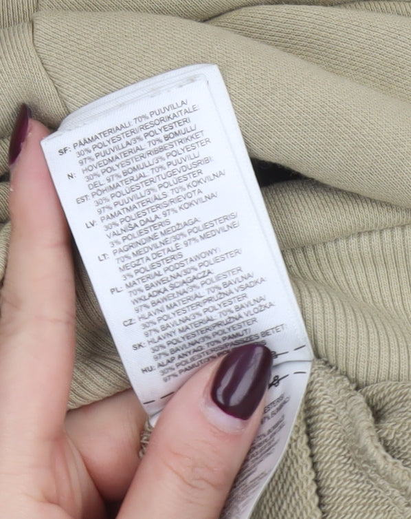 Adidas Women Beige Pullover Hoodie Size 12 Cotton Blend