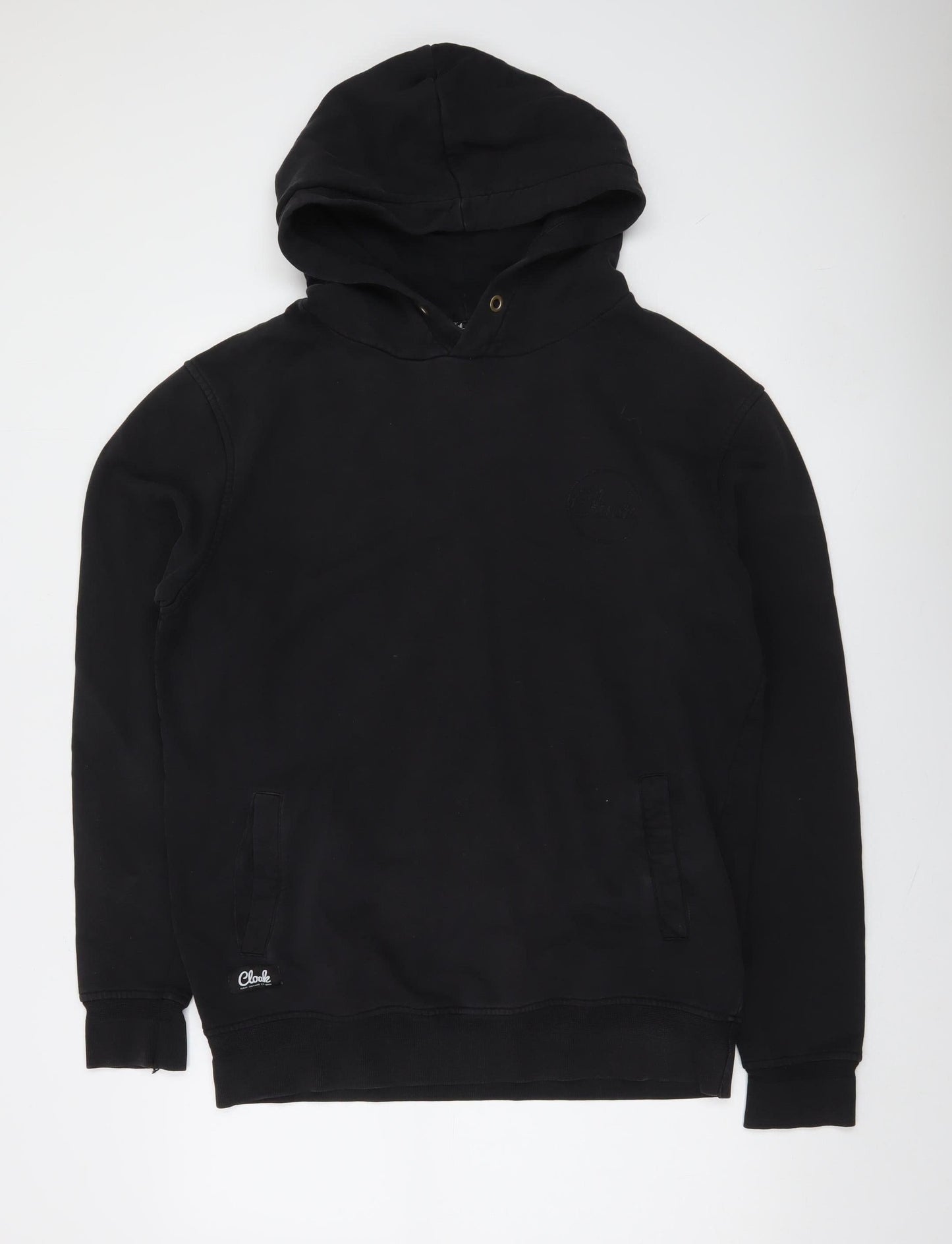 Cloak Mens Black Pullover Hoodie L Fleece Cotton Regular Fit
