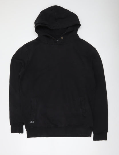 Cloak Mens Black Pullover Hoodie L Fleece Cotton Regular Fit