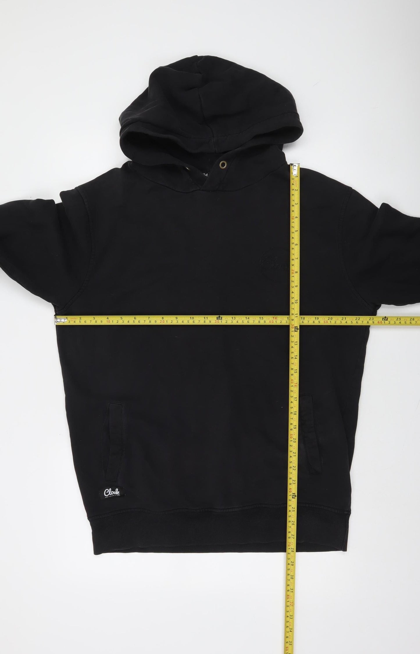 Cloak Mens Black Pullover Hoodie L Fleece Cotton Regular Fit