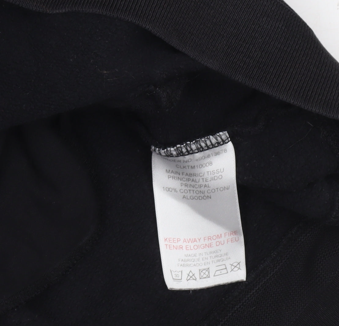 Cloak Mens Black Pullover Hoodie L Fleece Cotton Regular Fit