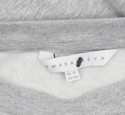 Amara Reya Women's Grey Graphic Print Sweatshirt UK 18