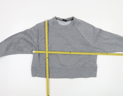 Nike Womens Grey Dri-FIT Pullover Sweatshirt Medium Athletic Fit