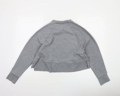 Nike Womens Grey Dri-FIT Pullover Sweatshirt Medium Athletic Fit