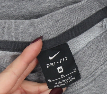 Nike Womens Grey Dri-FIT Pullover Sweatshirt Medium Athletic Fit