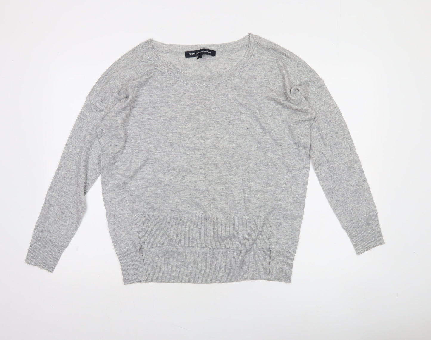French Connection Women's Grey L Knit Crew Neck Pullover Jumper