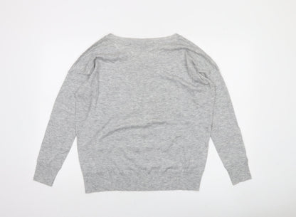 French Connection Women's Grey L Knit Crew Neck Pullover Jumper