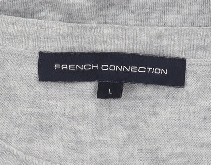 French Connection Women's Grey L Knit Crew Neck Pullover Jumper