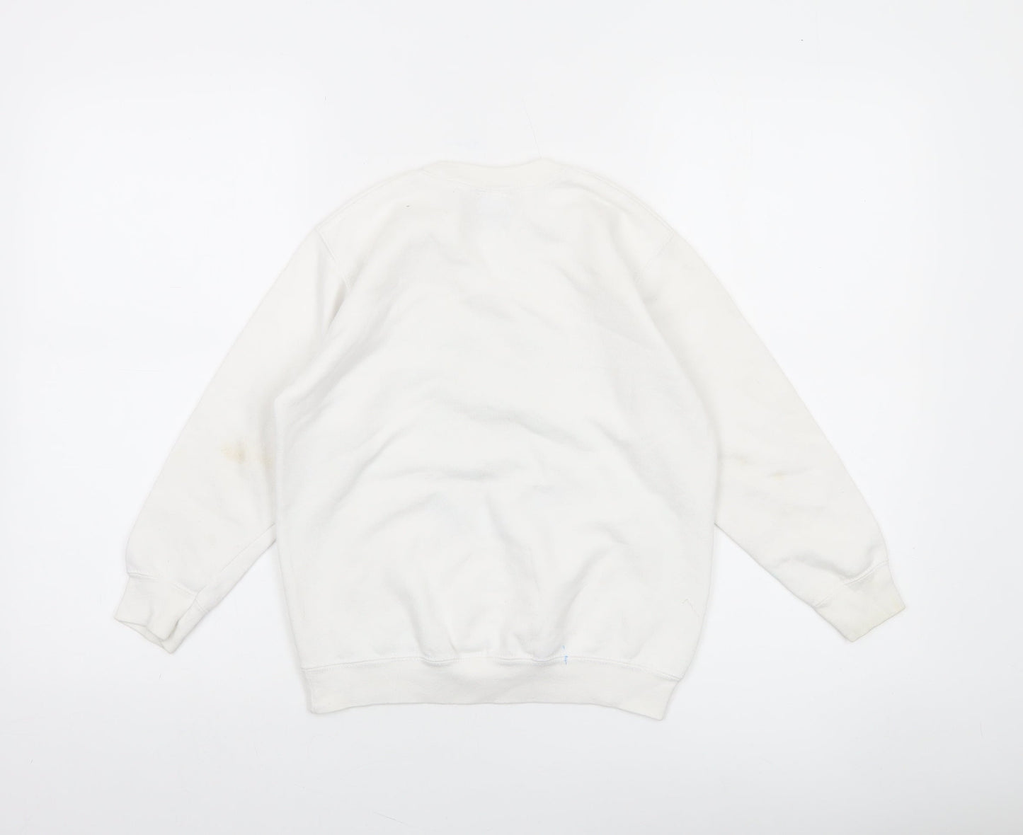 Absolute Cult Girls White Wicked Friends Graphic Pullover Sweatshirt M