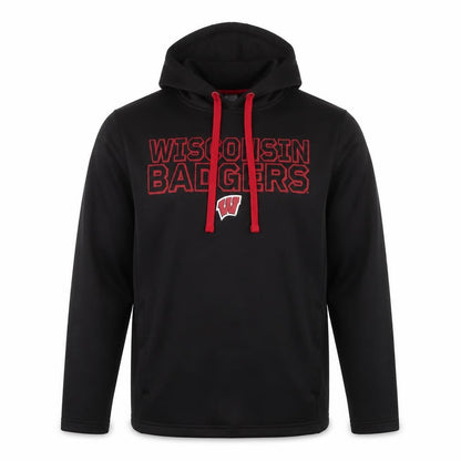 Fanatics Men's Black Wisconsin Badgers Pullover Hoodie Size S