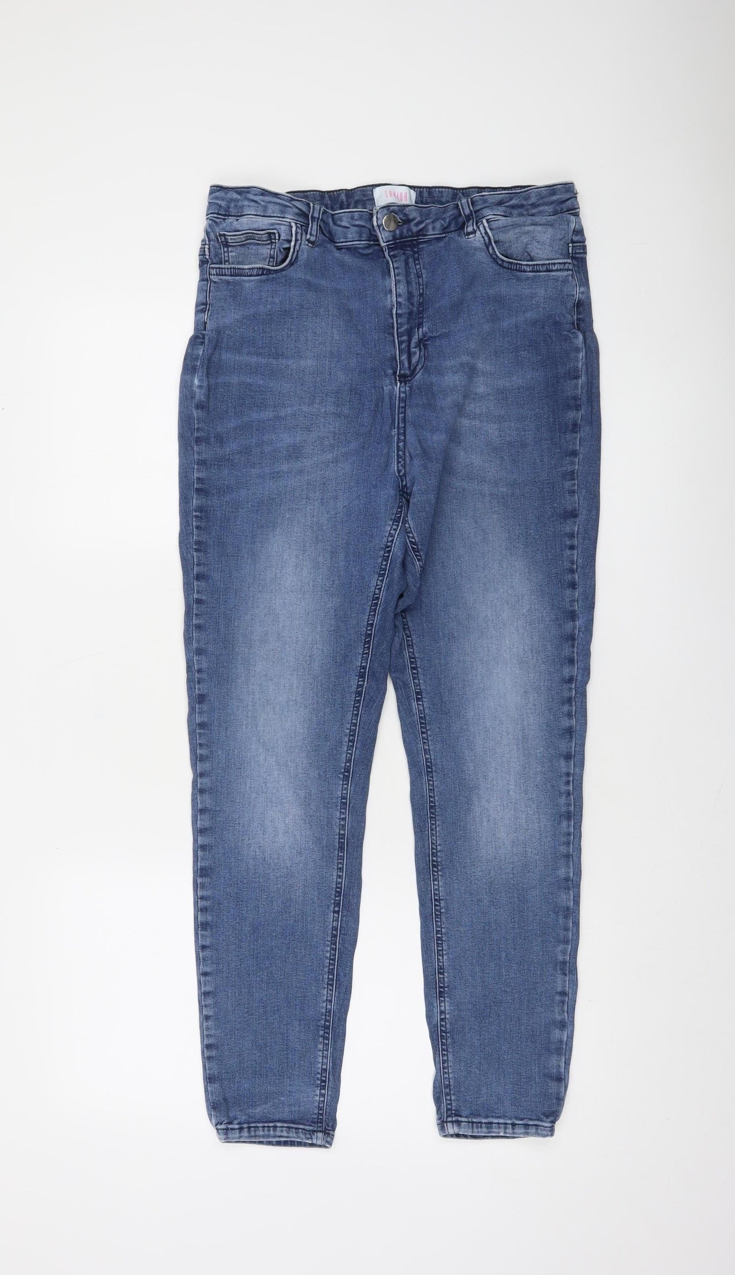 Savida Womens Blue Size 16 Skinny Stretch Denim Jeans