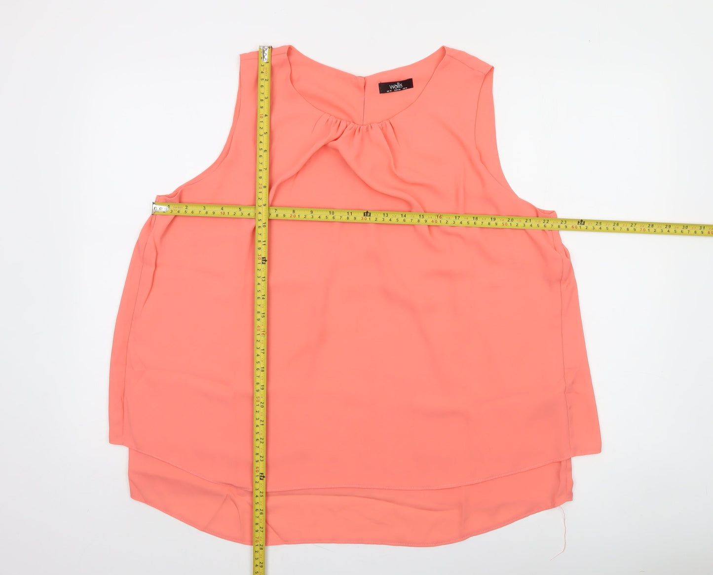 Wallis Women’s Pink Sleeveless Chiffon Blouse UK 18