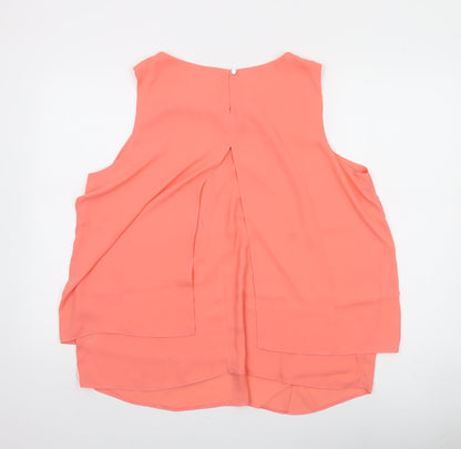 Wallis Women’s Pink Sleeveless Chiffon Blouse UK 18