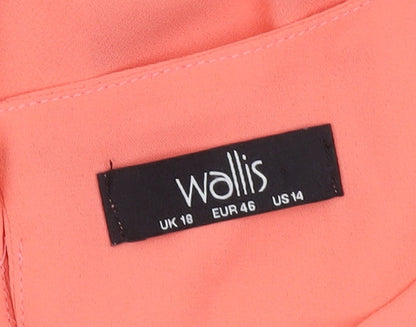 Wallis Women’s Pink Sleeveless Chiffon Blouse UK 18