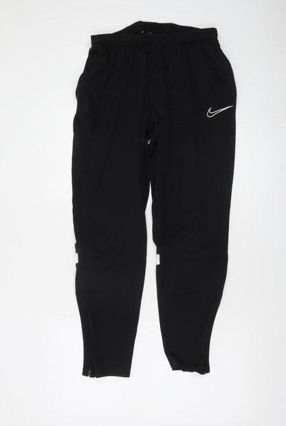 Nike Men's Black Dri-FIT XL Jogger Trousers with Reflective Zip Detail