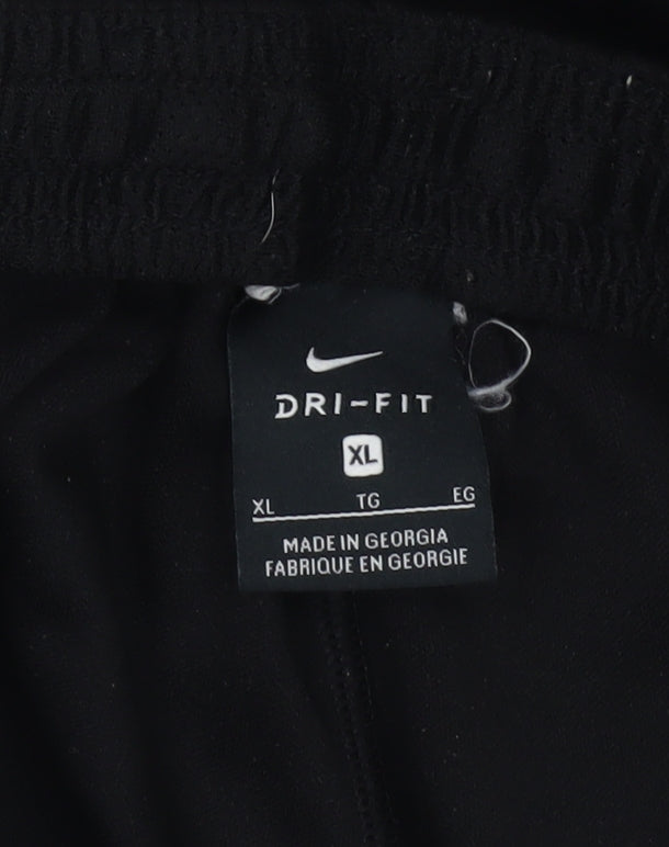 Nike Men's Black Dri-FIT XL Jogger Trousers with Reflective Zip Detail