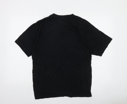 Rebel Men's Black XS Graphic Funny Quote Crew Neck Cotton T-Shirt