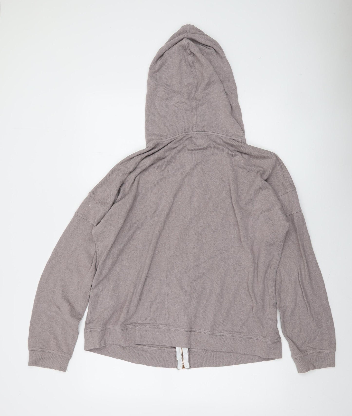 Volcom Women Grey XL Full Zip Hooded Jumper Cotton Blend