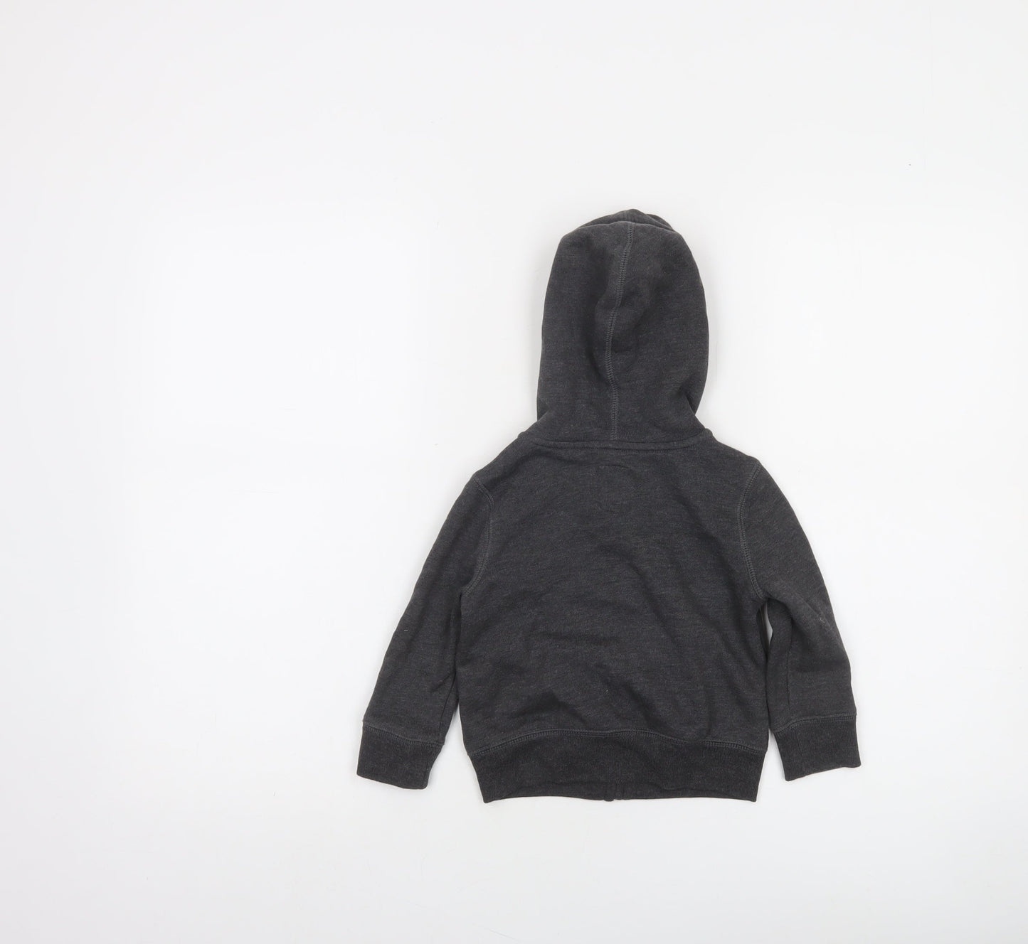 GAP Boys Grey Full Zip Hoodie 2 Years Cotton Blend Lined Casual