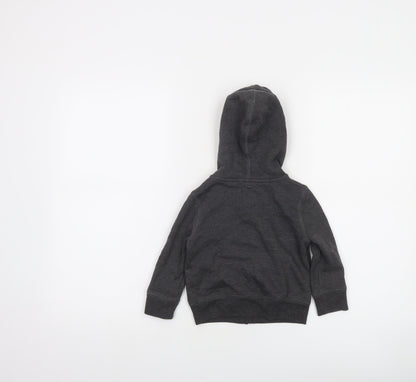 GAP Boys Grey Full Zip Hoodie 2 Years Cotton Blend Lined Casual