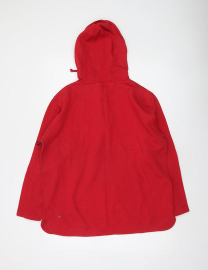 Authentic Sport Men's Red Fleece 1/2 Zip Hoodie Size M