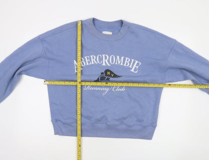 Abercrombie & Fitch Womens Blue Crew Neck Running Club Sweatshirt M