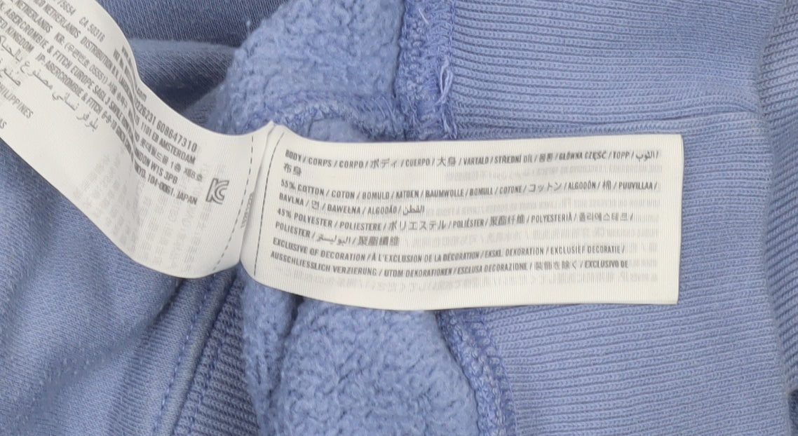 Abercrombie & Fitch Womens Blue Crew Neck Running Club Sweatshirt M