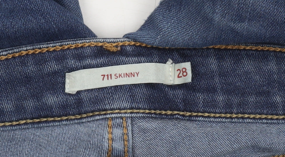 Levi's Women's Blue 711 Skinny Mid Rise Stretch Denim Jeans Size 28