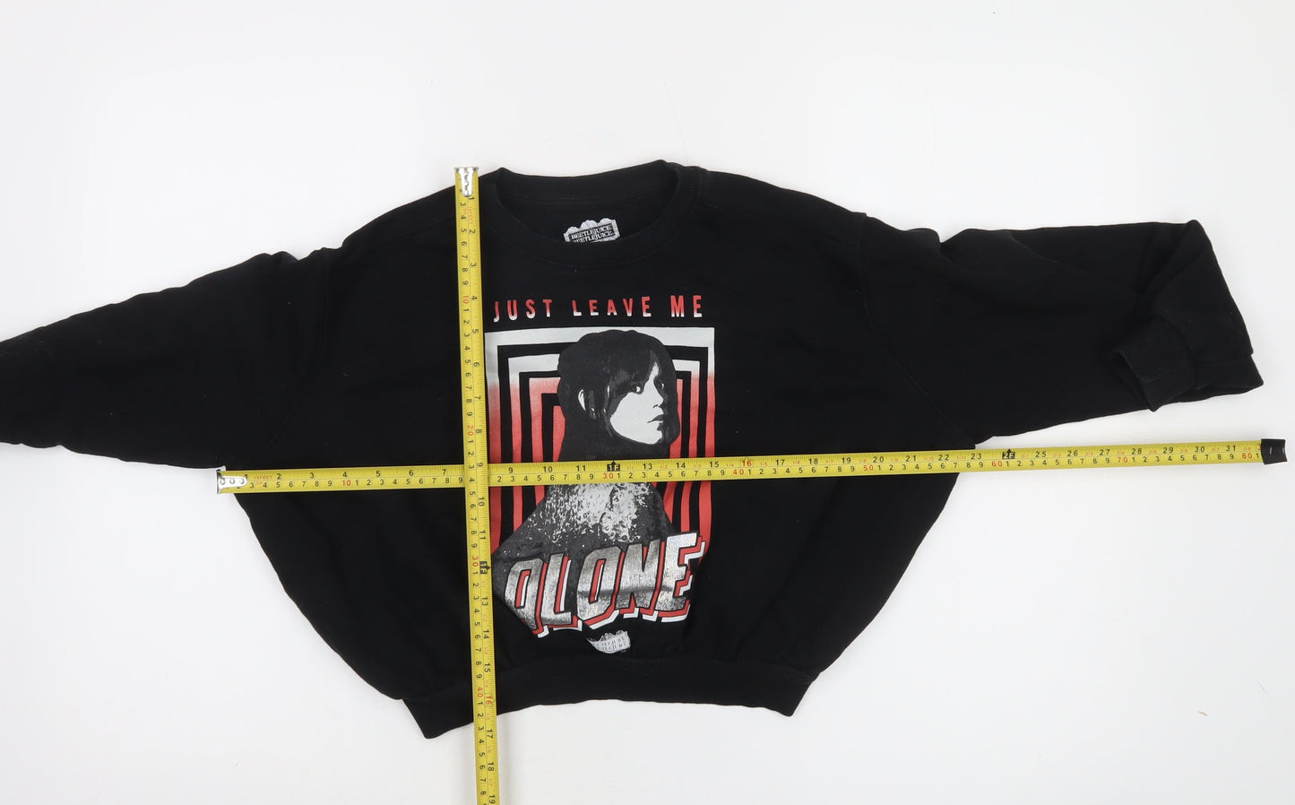 Beetlejuice Girls Black Graphic Pullover Sweatshirt 9-10 Years