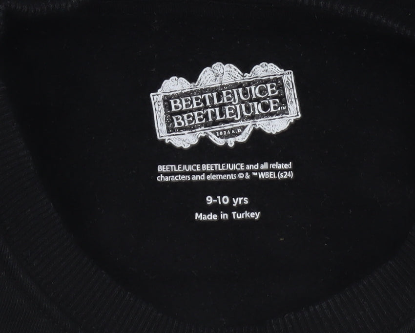 Beetlejuice Girls Black Graphic Pullover Sweatshirt 9-10 Years