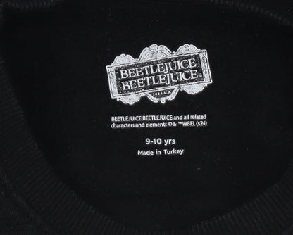 Beetlejuice Girls Black Graphic Pullover Sweatshirt 9-10 Years
