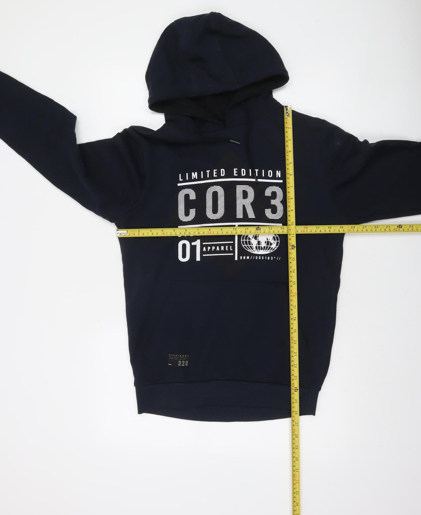 Dissident Men’s Blue Pullover Hoodie S Graphic Print Fleece