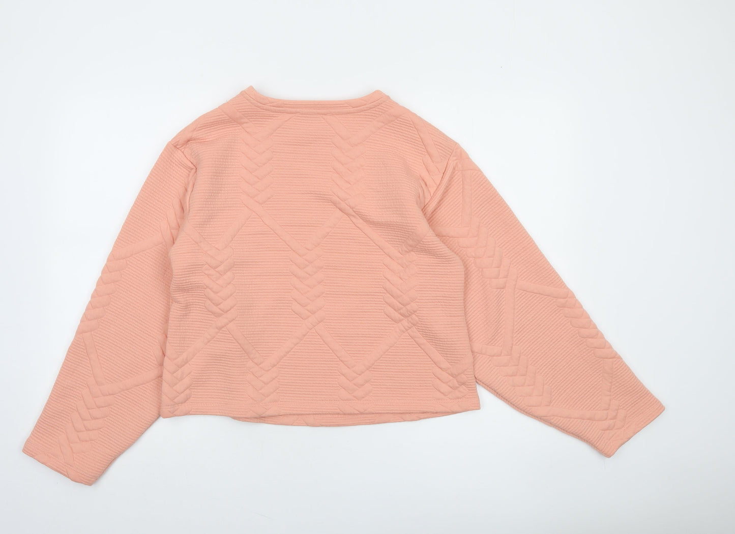 Gallery Women’s Peach Textured Pullover Sweatshirt UK S